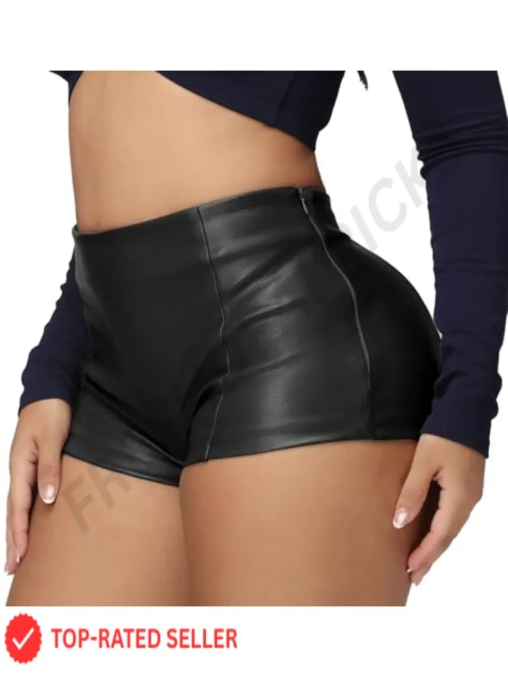 Faux Leather High Waist Stretch Skinny Mini Shorts Hot Pants Club Wear